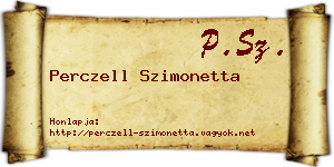Perczell Szimonetta névjegykártya